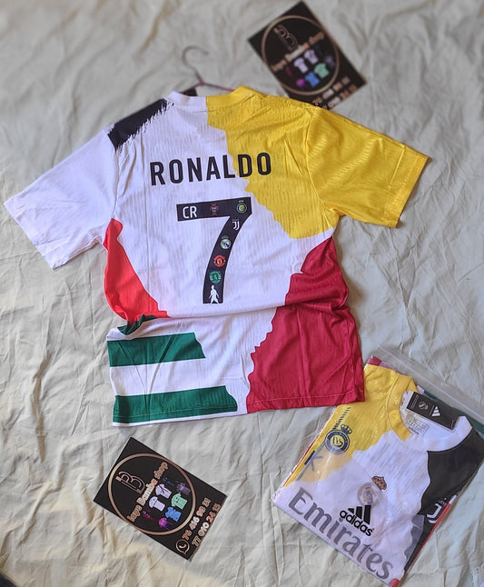 Maillot Collector Cristiano Ronaldo – Édition Spéciale 5 Clubs | Pièce Rare 2025